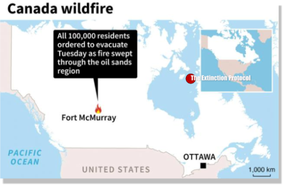 Epic wildfire threatens to engulf Canadian city as 88,000 flee C-fire-map