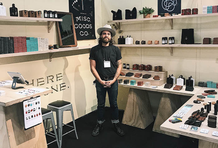 Tyler Deeb Advertising Misc. Goods Co. at a Tradeshow
