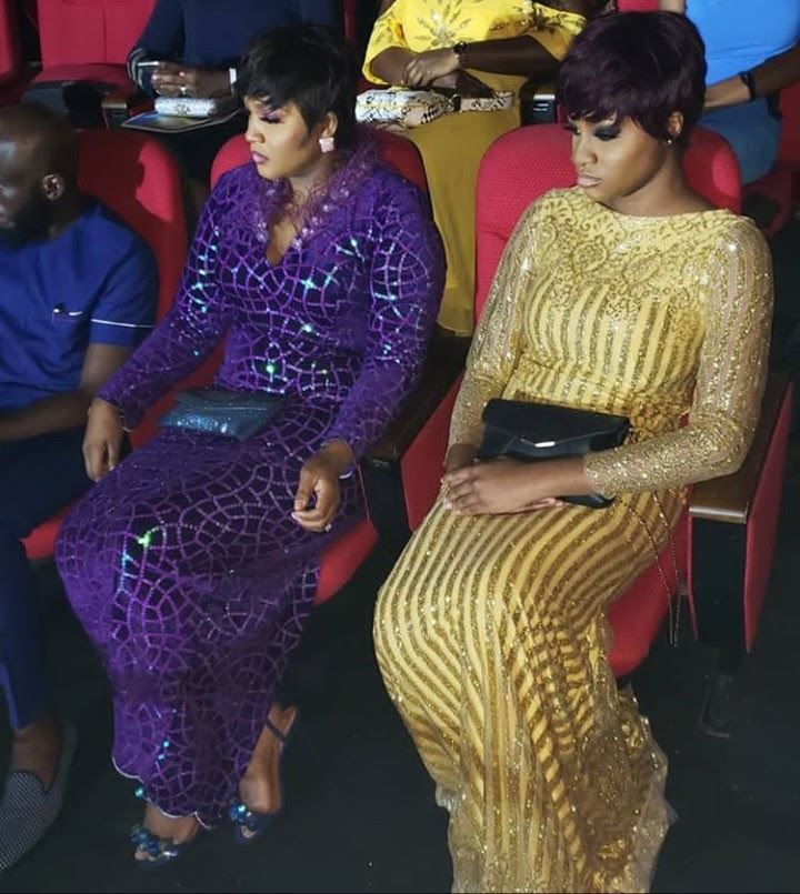 Omotola Jalade Ekeinde and daughter Princess majestically step into event in matching hairstyles and floor-length gowns (video)