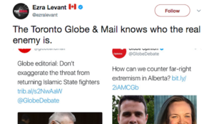 Ezra Levant: “The Toronto Globe & Mail knows who the real enemy is”