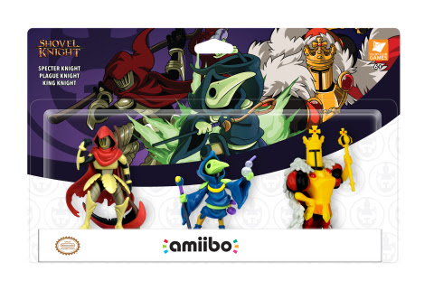 By tapping three new amiibo figures* based on King Knight, Plague Knight and Specter Knight while pl ...