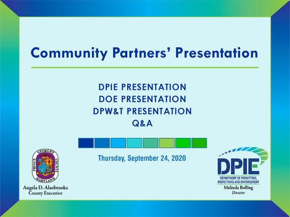 Fall 2020 Community Partners Opening Slide