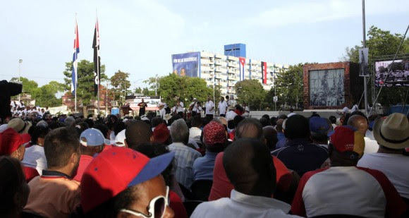 Asiste Raúl Castro al Acto Central por el Asalto al Cuartel Moncada en Artemisa. Foto: Ismael Francisco/ Cubadebate