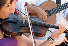 Musicians playing