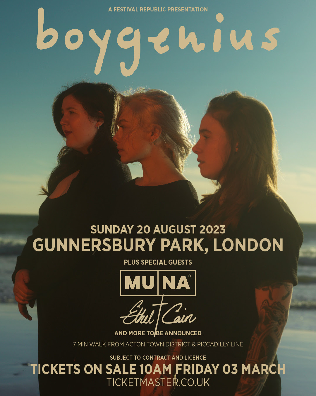 Boygenius to headline Gunnersbury Park this August 🎸 • WithGuitars