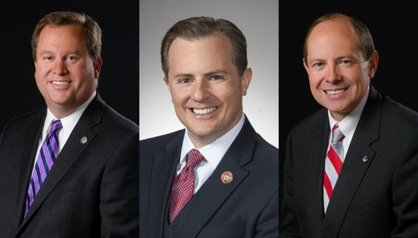 A number of Republican state lawmakers are considering running for U.S. Rep. Pat Tiberi's 12th District seat, including state Sens. Kevin Bacon (left) and Jay Hottinger (right), and state Rep. Rick Carfagna (middle).