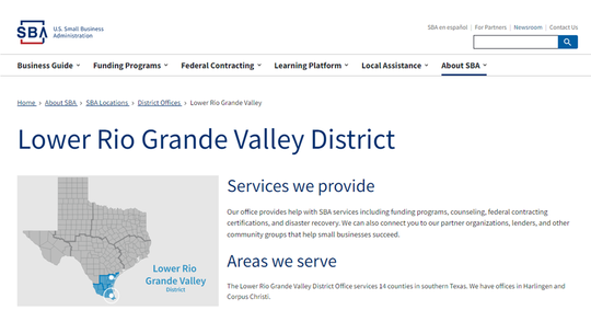 SBA_LRGV Website 2