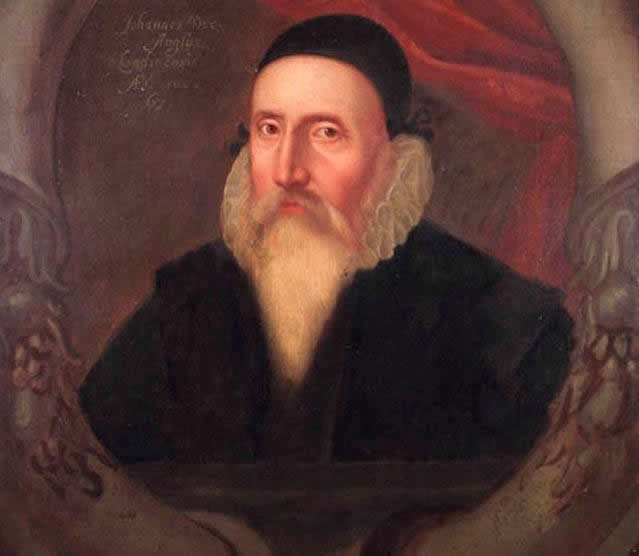 Retrato de John Dee pintado en el siglo XVI por un artista descon ocido, del National Maritime Museum de Greenwich Retrato de John Dee pintado en el siglo XVI por un artista descon ocido, del National Maritime Museum de Greenwich