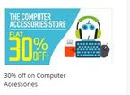  Extra Cashback of 30% on The Computer Accesories 