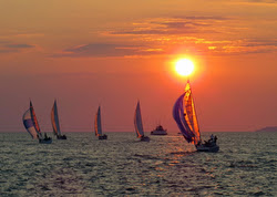sunset sail on Lake Erie