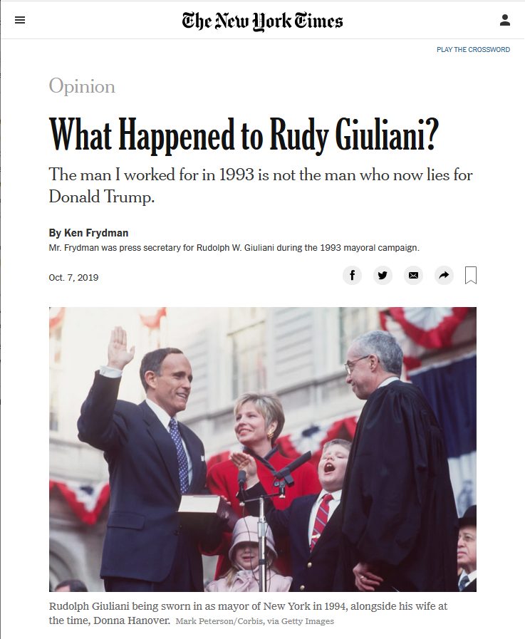 NYT: What Happened to Giuliani?