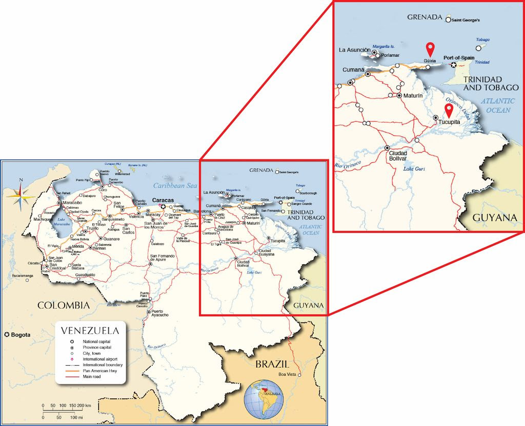 View showing Guiria and Tucupita