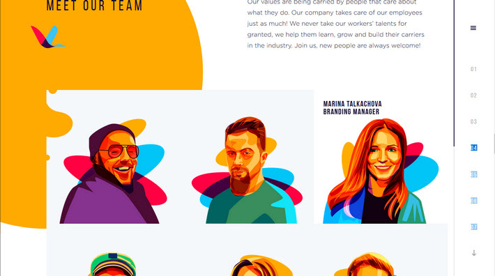 Иллюстрации в веб-дизайне - модный веб-сайт с красивой плоской графикой
