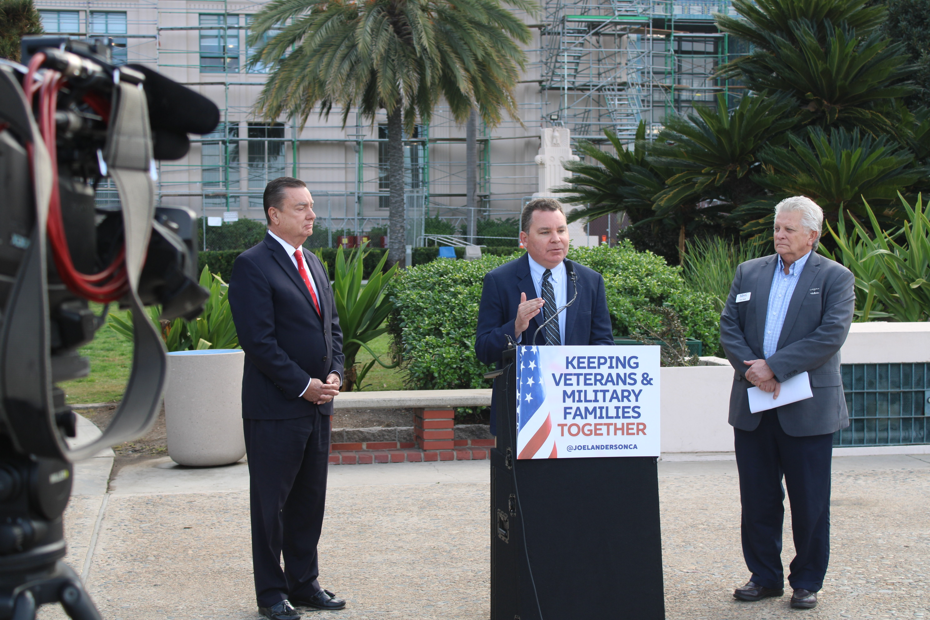 Richard Barrera at Podium for Veterans MIL-PIP BL Press Conference