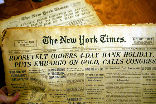 MUST READ - Is it Safe to Store Gold in a Safe Deposit Box?  NO, get a home safe NYT-1933-Bank-Holiday