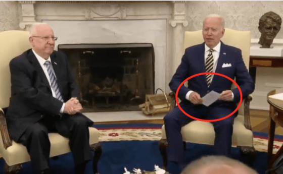 EMBARRASSING: Biden Keeps Head Down…Speaks Like A Puppet  Image-1539