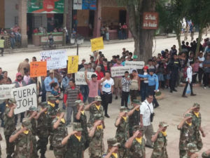 El pasado 15 de septiembre, el pueblo de Marcala manifestó su repudio a Juan Orlando Hernández en Marcala y a los militares