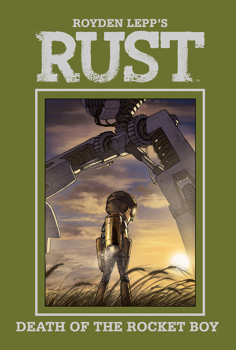 RUST VOL. 3: DEATH OF THE ROCKET BOY OGN HC Cover by Royden Lepp