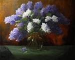 Lilacs in a Glass Vase - Posted on Tuesday, March 24, 2015 by Ed Kirwan