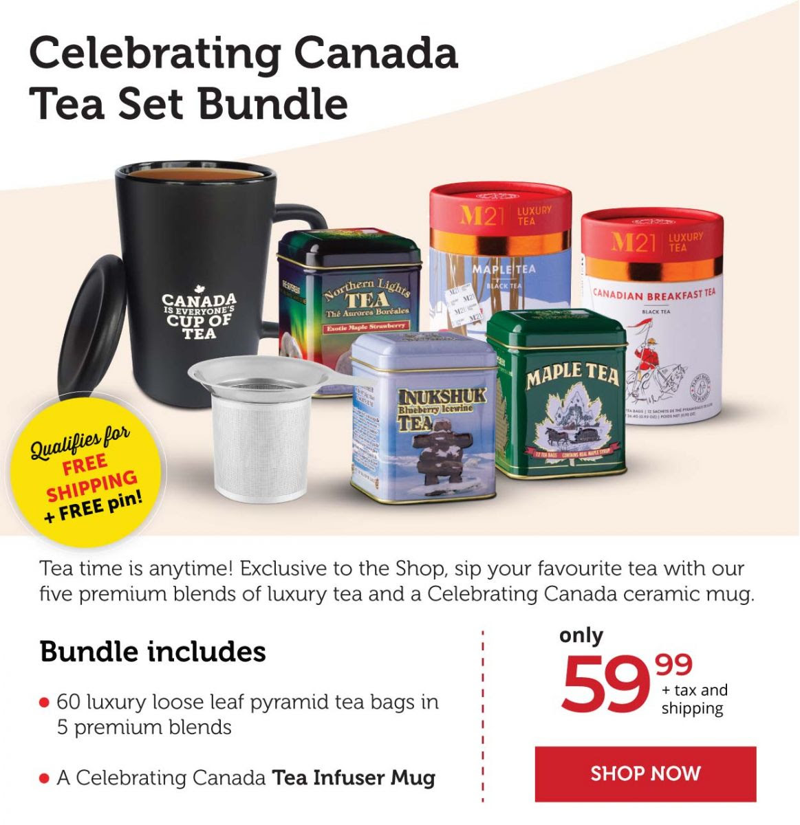 Celebrating Canada 5-Tea Set Bundle