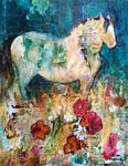 Horse & Flowers - Posted on Saturday, November 15, 2014 by Caren Goodrich