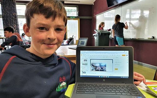 Josh set to introduce himself in the virtual classroom