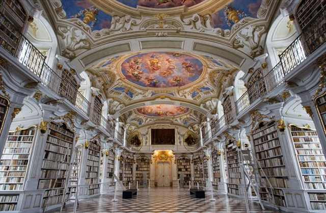 This is probably the Most Beautiful Library in the World...    The World's Largest Monastic Library  The Admont Abbey in Admont, Austria contains the world's largest monastic library, as well as the largest scientific collection. The Abbey was founded by  9819b2ef-61ea-43e4-ac1e-f4f35f042829