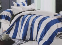 Story @ Home Polycotton Striped Double Bedsheet (2 Pillow Covers, 1 Double Bedsheet)