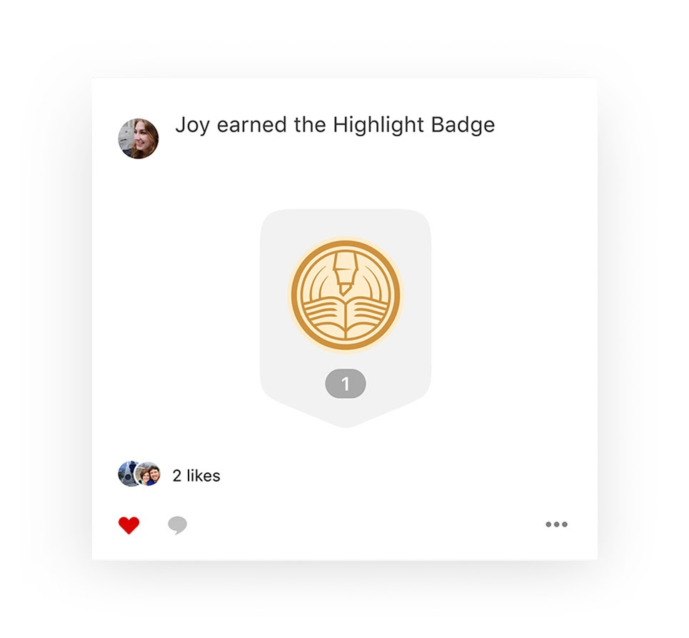 Badges in Community Feed
