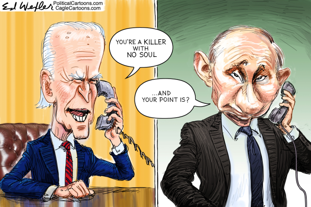BIDEN, PUTIN, RUSSIA, KREMLIN, NO SOUL, KILLER, RECALL AMBASSADOR, SATIRE