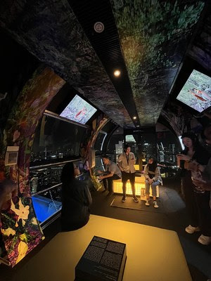Ranu Mukherjee's Ensemble for Non-Linear Time (2022) at the Singapore Flyer (part of AWKNDAFFR's Islandwide Coverage). Image courtesy of Singapore Art Museum. Ranu Mukherjee's Ensemble for Non-Linear Time (2022) at the Singapore Flyer (part of AWKNDAFFR's Islandwide Coverage). Image courtesy of Singapore Art Museum.