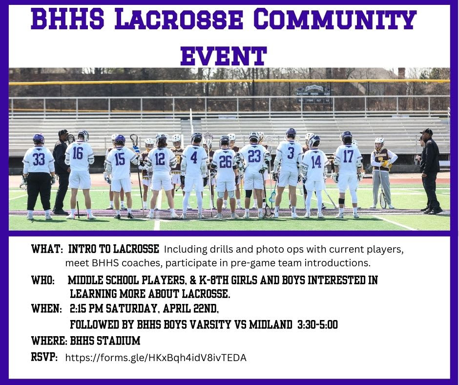 BHHS Lacrosse Community Event