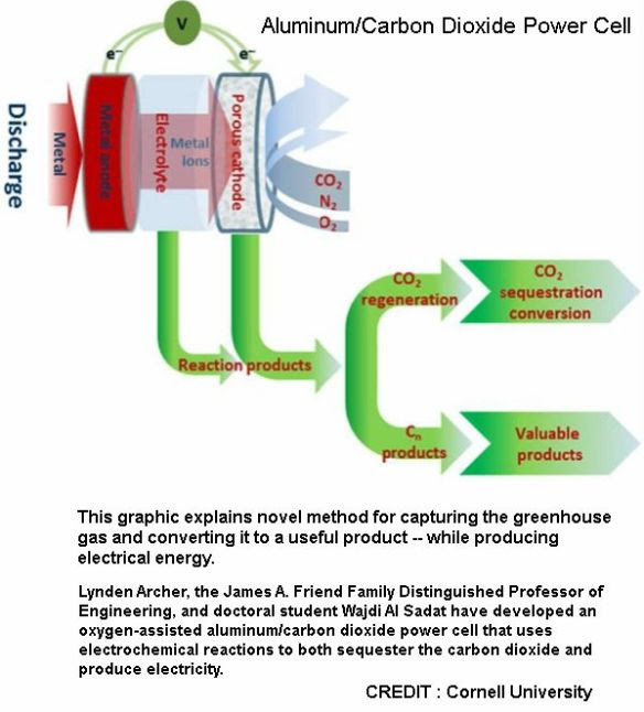 Al-CO2 electro-chemical cell with gases