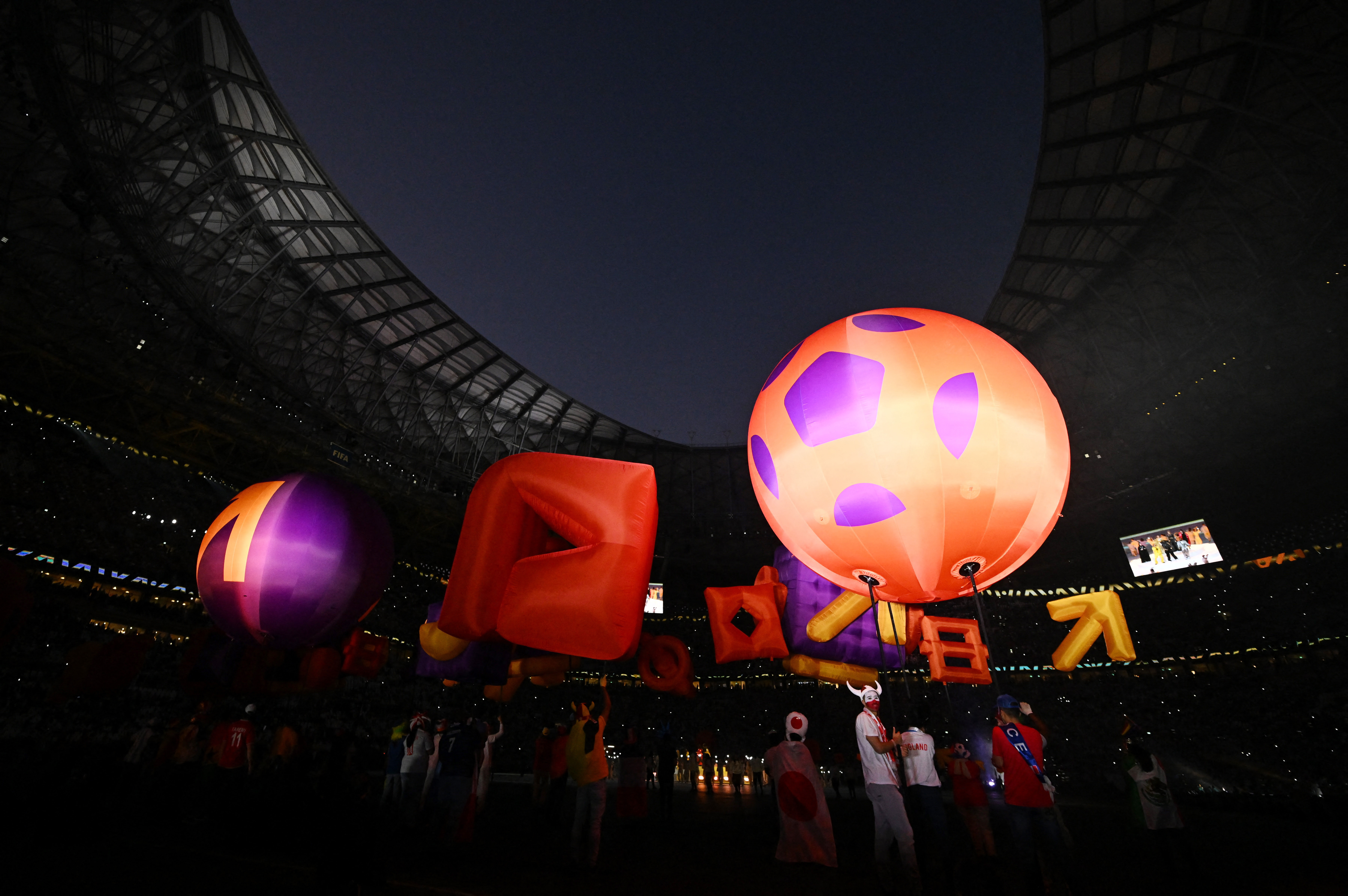 Soccer Football - FIFA World Cup Qatar 2022 - Final - Argentina v France - Lusail Stadium, Lusail, Qatar - December 18, 2022  General view during the closing ceremony before the match REUTERS/Dylan Martinez