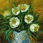 Winter White Tulips - Flower Painting Classes and Workshops by Nancy Medina Art - Posted on Saturday, January 31, 2015 by Nancy Medina