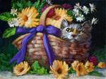 Kitten in a Basket - Posted on Friday, April 3, 2015 by Sue Cervenka