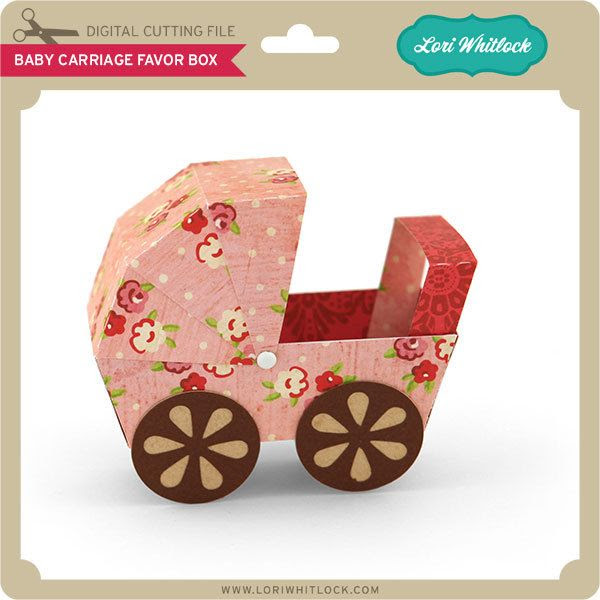 3D Baby Carriage Favor Box Baby carriage, Baby bottle favors, Favor boxes
