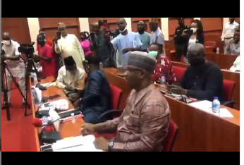 Festus Keyamo spotted having a shouting match with lawmakers over NDE recruitment (video)