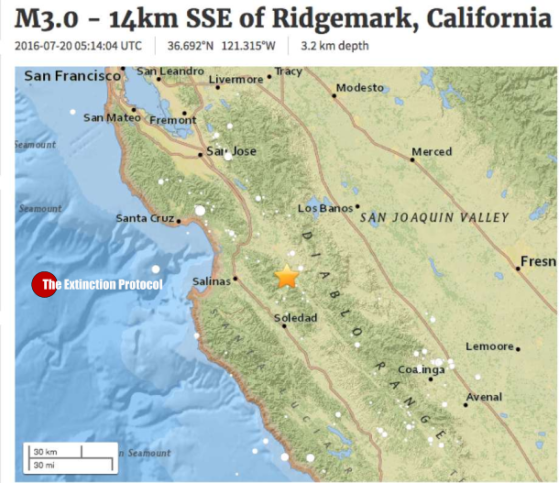 Earthquake swarm continues in South Bay near Hollister, CAn – NC rattled by second tremor Eq-ca