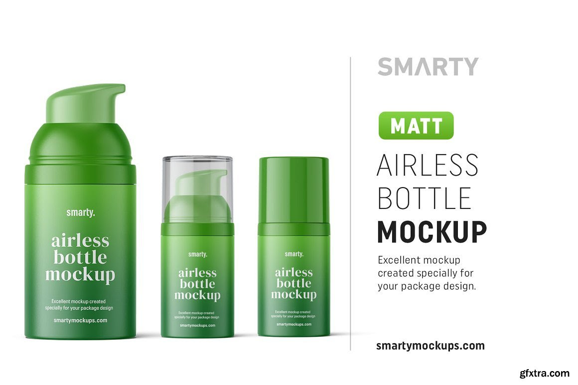 CreativeMarket Matte airless bottle mockup 4850583 Â» GFxtra