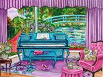 Music Tea Monet and Me, Fine Art Giclee Print of Interior by k Madison Moore - Posted on Wednesday, April 8, 2015 by K. Madison Moore