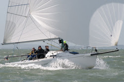 J/80 sailing Warsash Springs on Solent