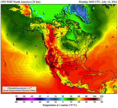 Image obtained using Climate Reanalyzer (http://cci-reanalyzer.org), Climate Change Institute, University of Maine, USA.