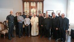 Il Papa e i gesuiti del Canada nell'Arcivescovado di Quèbec