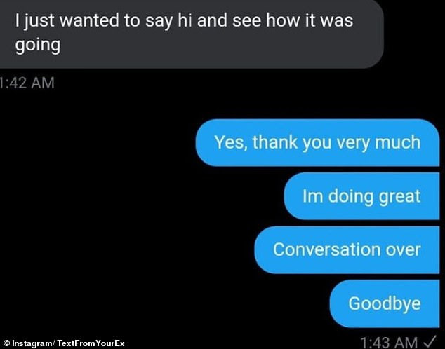 People share their responses to unwanted texts from their exes
