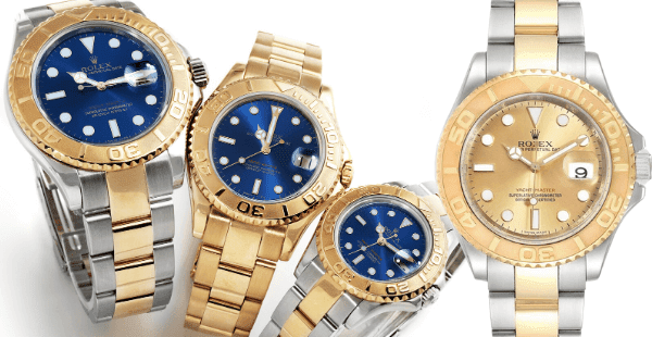 Rolex Yachtmaster Steel Yellow Gold and Yellow Gold with Blue and Champagne Dials