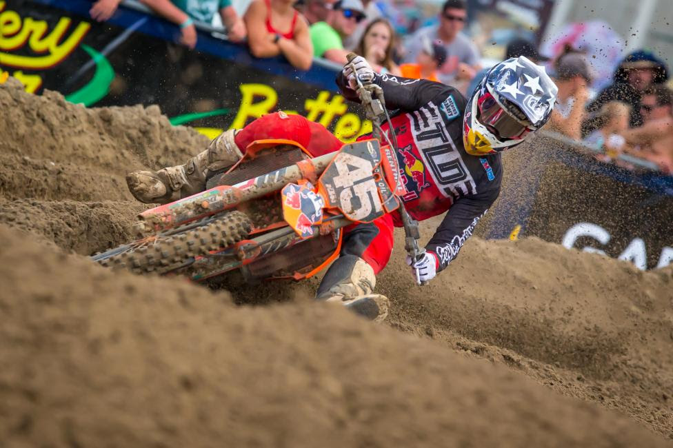Jordon Smith used a third in Moto 1 to finish fourth overall on the day (3-7).