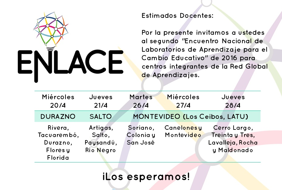 Inspección Departamental de Educación Inicial y Primaria de Río Negro:  Invitación al último ENLACE 2016 de la Red Global de Aprendizajes en  Profundidad
