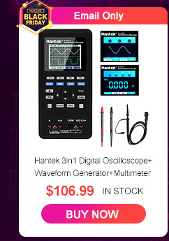 Hantek 3in1 Digital Oscilloscope+Waveform Generator+Multimeter