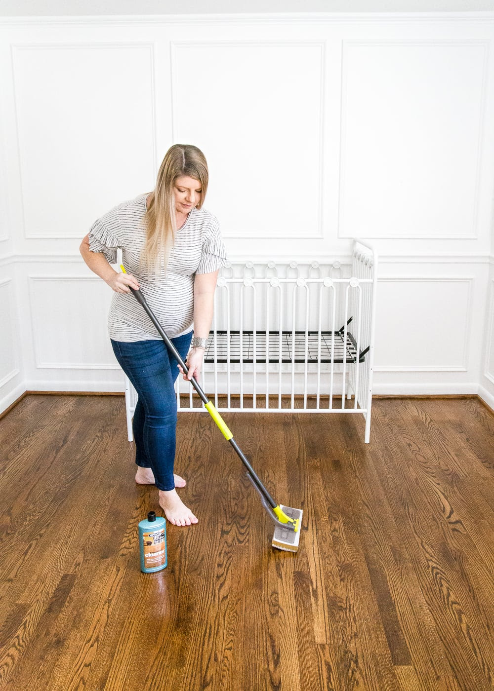 The best solution for cleaning refinished hardwood floors